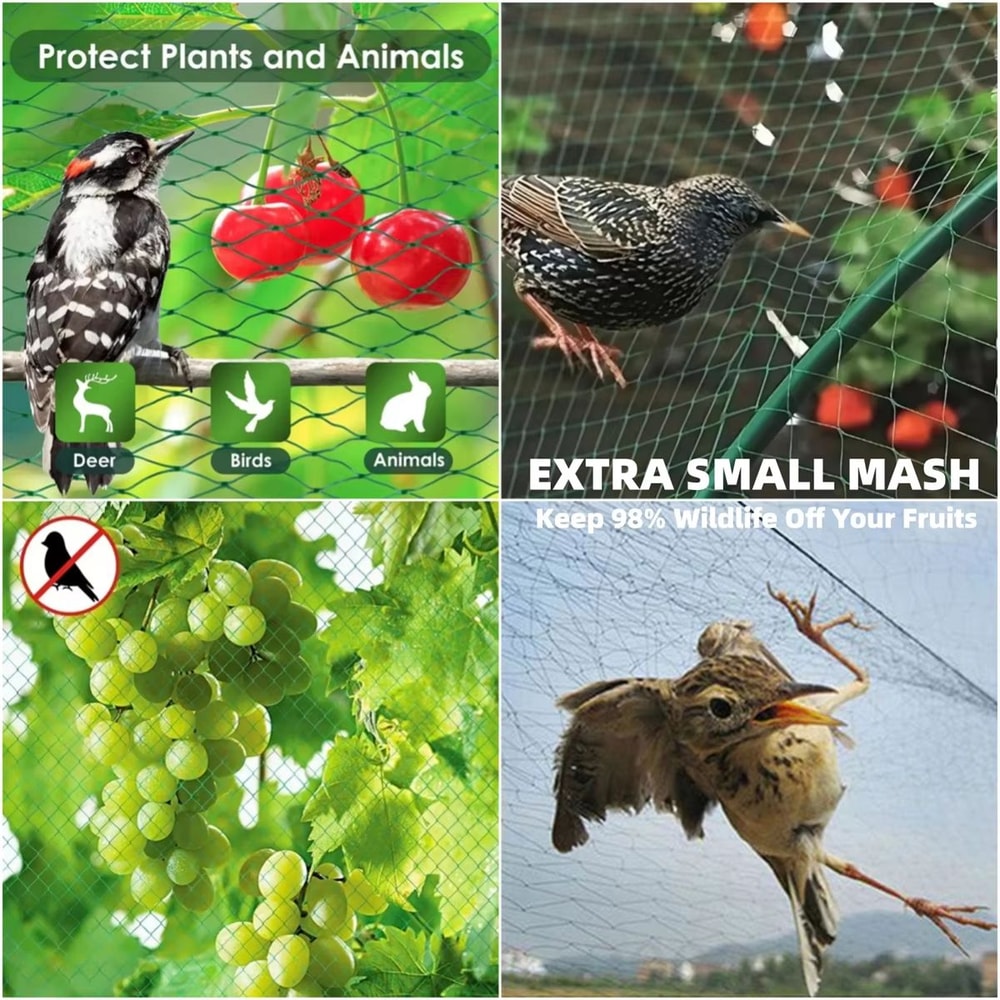 Garden BirdProof Nylon Mesh Netting 20 Mm For Yard Orchard Flower Vegetable Protection 4