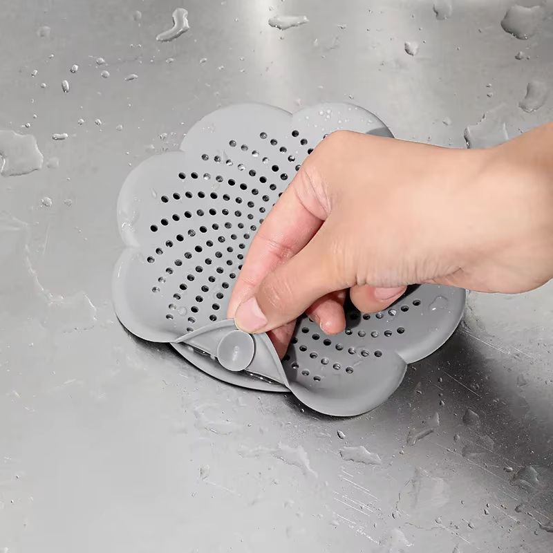 Flower Silicone Drain Cover Mesh Strainer For Kitchen And Bathroom 1