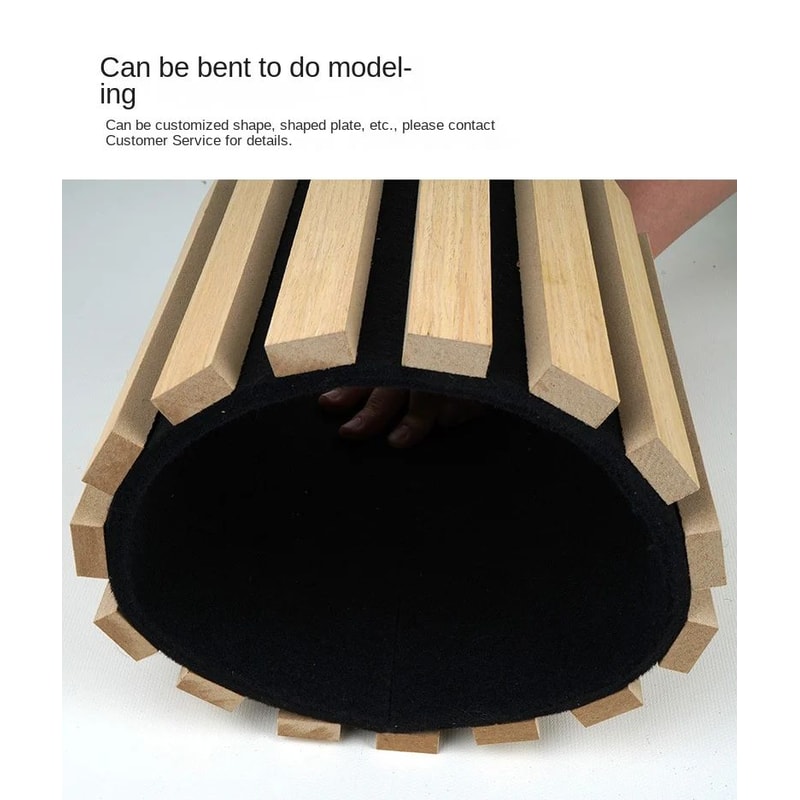 Natural Oak Acoustic Wood Slat Flexible SoundAbsorbing Wall Panels 7