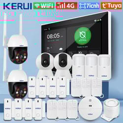 kerui tuya wifi+4g smart home alarm system with 7-inch touch screen panel g70