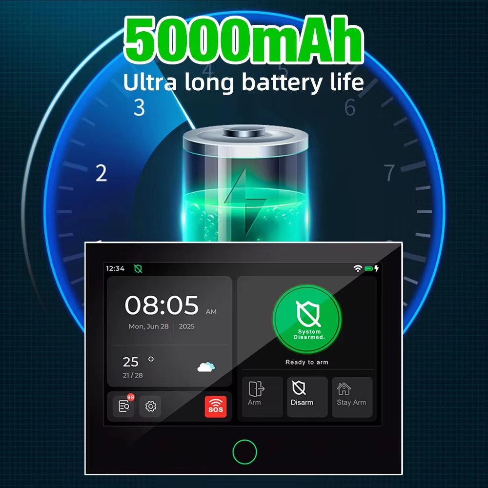 KERUI Tuya WiFi4G Smart Home Alarm System With 7Inch Touch Screen Panel G70 5