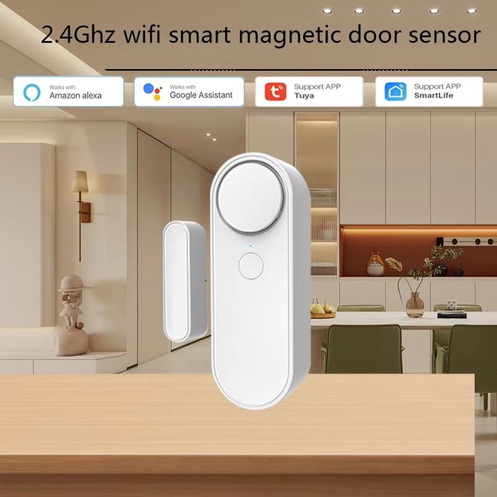 Tuya WiFi Door Window Entry Sensor With 90 DB Alert For Home Alarm Systems 4