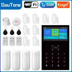 pg109 4.3-inch tuya smart wifi + gsm home security alarm system with temperature display