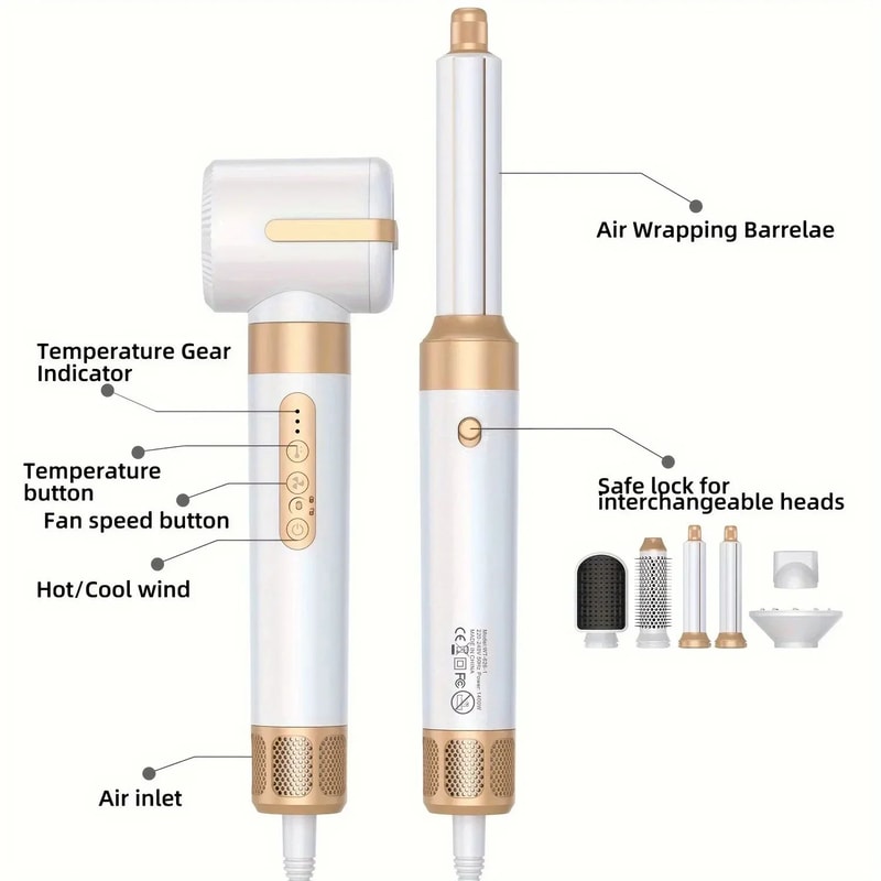 Tinsol 7in1 HighSpeed Hair Dryer Brush For SalonStyle Results 1