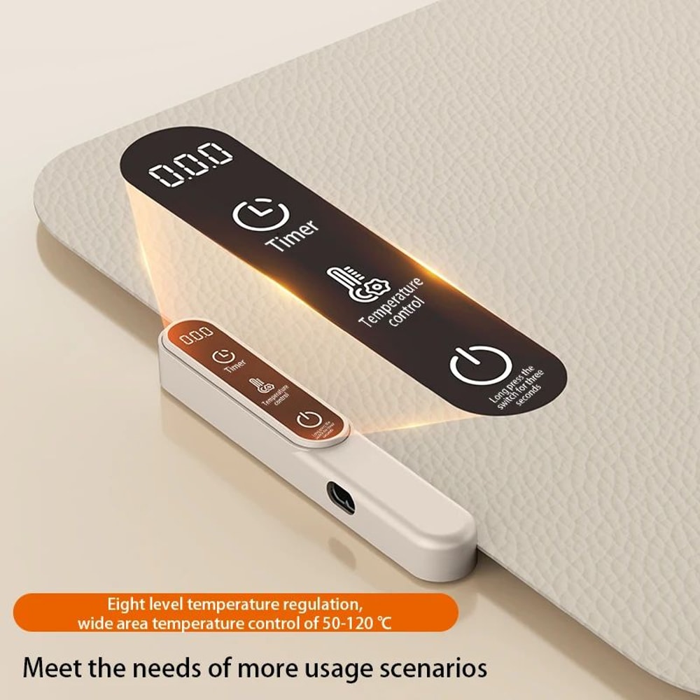 TINSOL Foldable Silicone Food Warmer Pad With 8Level Adjustable Heat 4