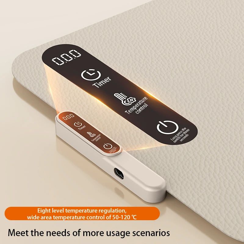 TINSOL Foldable Silicone Food Warmer Pad With 8Level Adjustable Heat 4