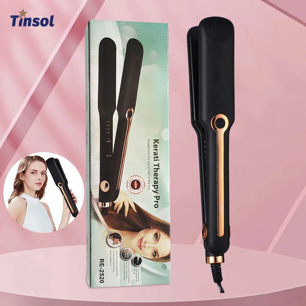 TINSOL Professional Ceramic Hair Straightener With Negative Ion Wide Plate And Adjustable Temperatu 0