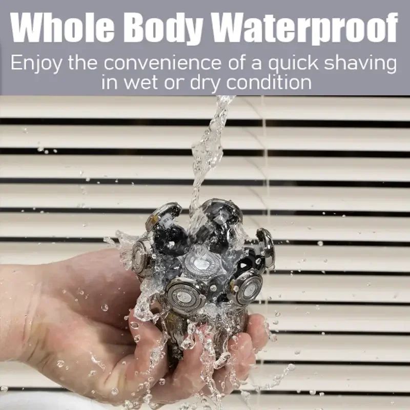 7D Floating Cutter Electric Shaver For Men Portable Waterproof Beard And Head Trimmer 3