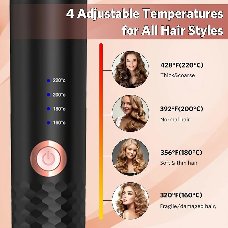 TINSOL Professional Ceramic AutoRotating Air Curling Iron For Effortless Styling 4