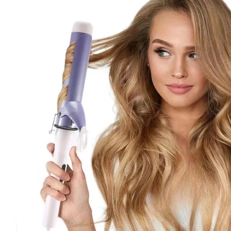 TINSOL 40MM Professional Ceramic JShape Rotating Big Wave Curling Iron 2