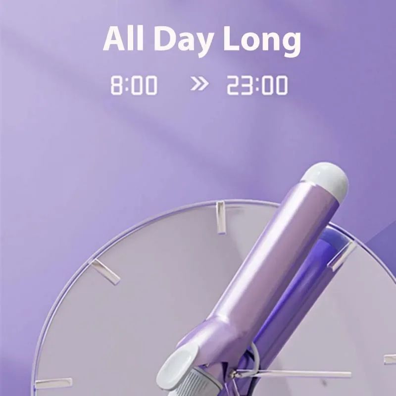 TINSOL 40MM Professional Ceramic JShape Rotating Big Wave Curling Iron 4