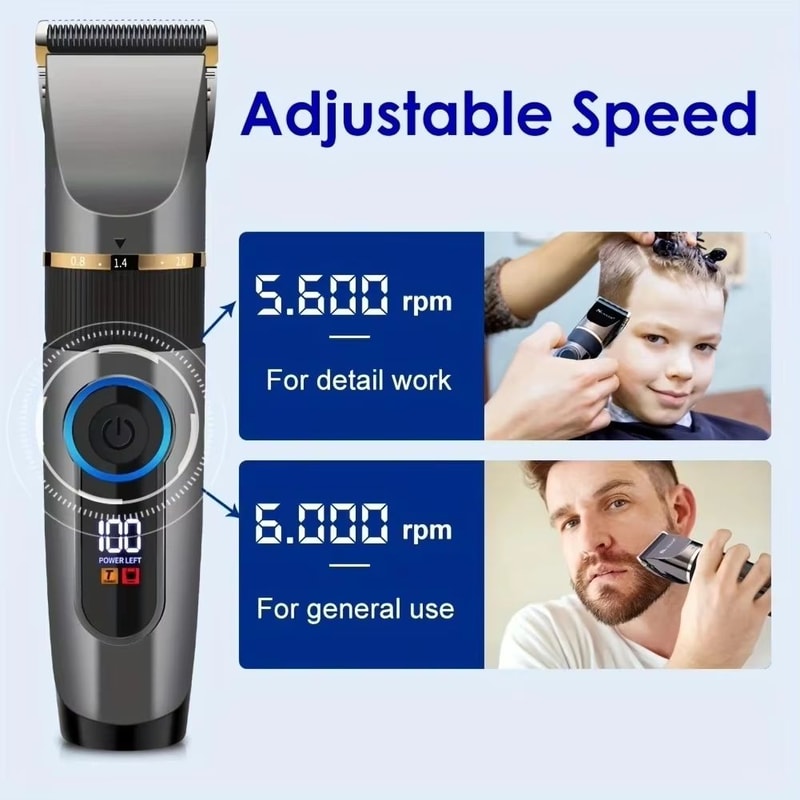 TINSOL Professional Electric Hair Trimmer With Ceramic Blade And LED Display 5