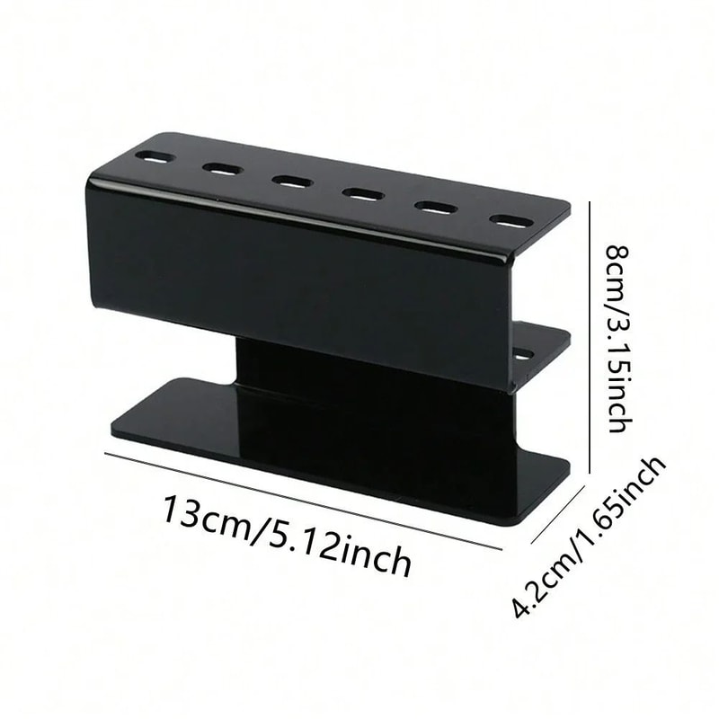 TINSOL 6Hole Acrylic Tweezer Storage Rack Professional Eyelash Extension Display Stand 5