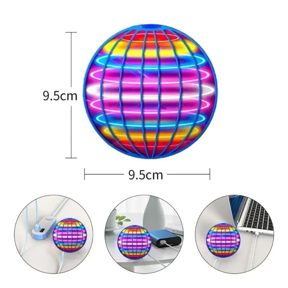 TINSOL HandControlled LED Flying Ball Toy 360 Rotating Cosmic Globe For Kids 4
