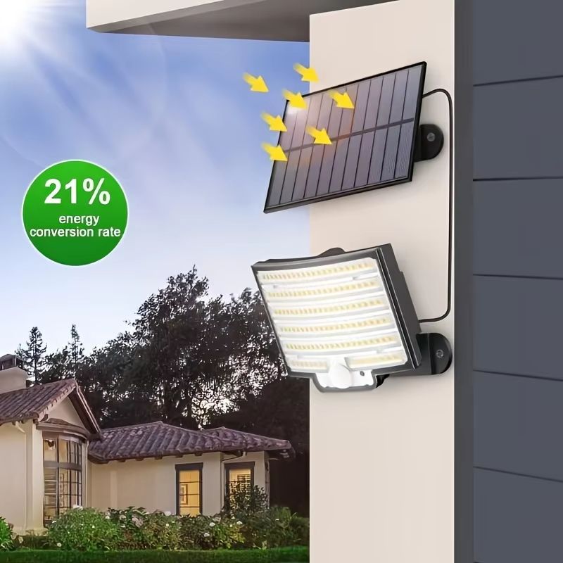 Solar LED Motion Sensor Outdoor Flood Light Wireless Waterproof Security Light For Patio Garage Po 1