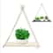 TINSOL WallHanging Wooden Flower Pot Storage Rack With Rope 5
