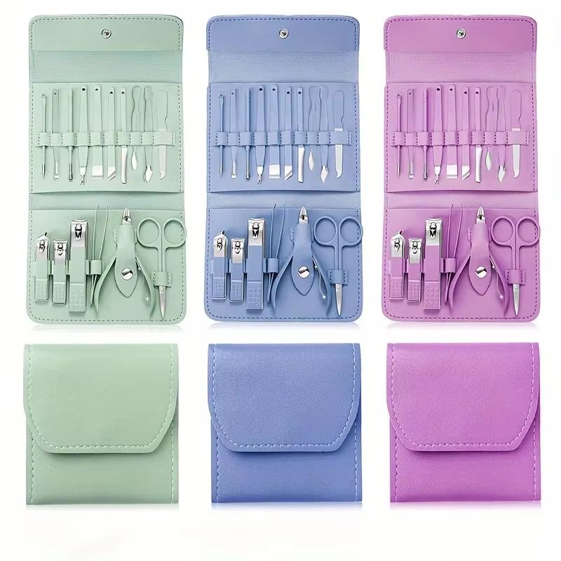 TINSOL 16Piece Professional Nail Clippers And Cuticle Nippers Set With Travel Case 4