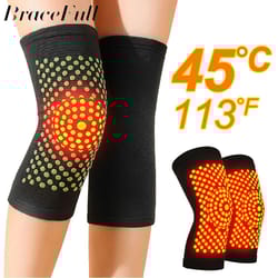 self-heating knee support pads 2-pack for pain relief and warmth