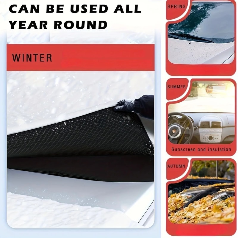 Magnetic Winter Windshield Snow Shield And Frost Protector For Cars 2