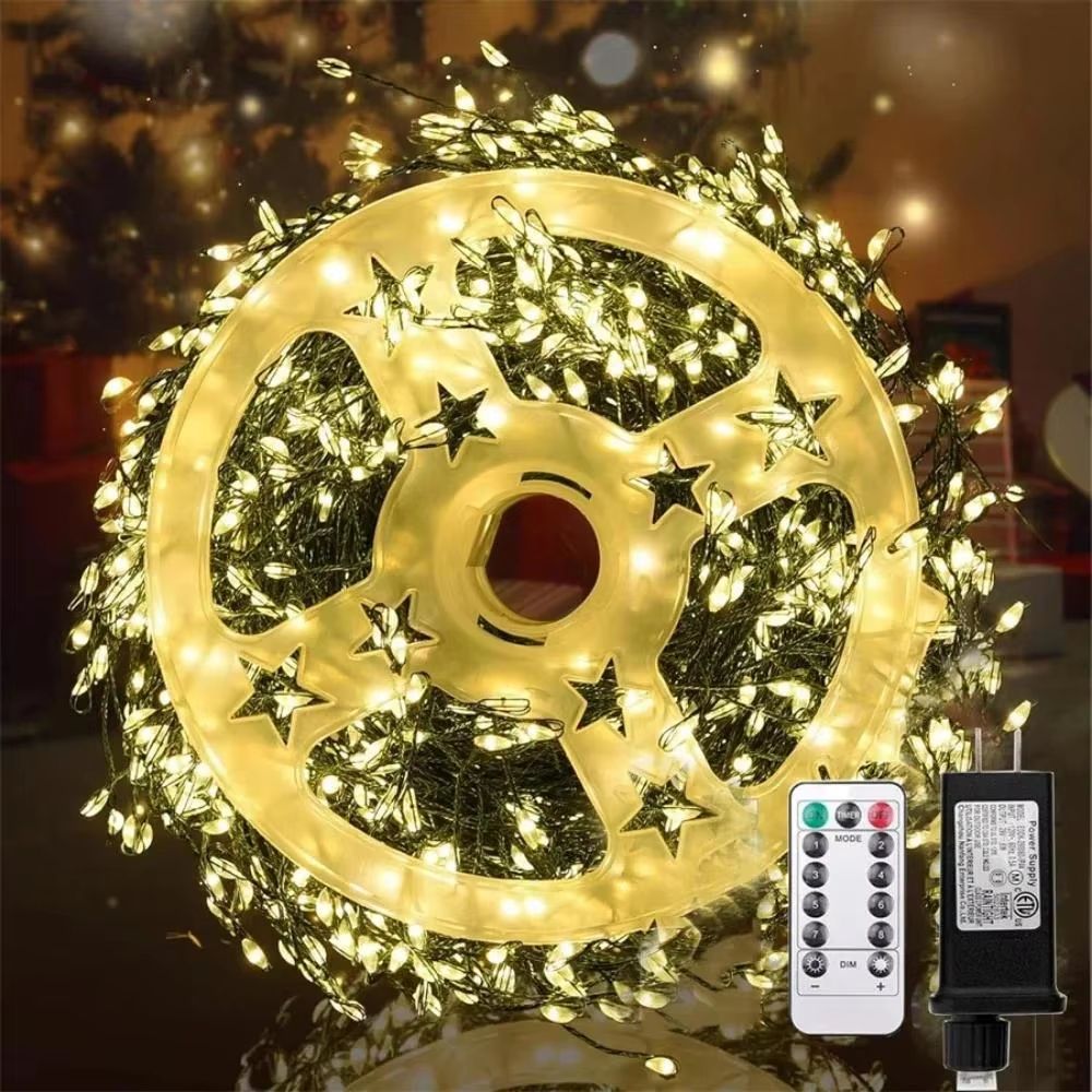 Remote Control Copper Wire Outdoor LED String Lights Decorative Starry Sky Fairy Lights 6