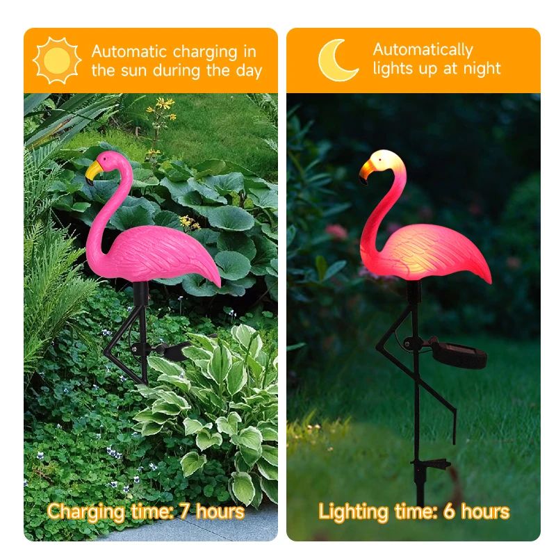 Solar Flamingo LED Outdoor Garden Light Waterproof Stake Lantern 4