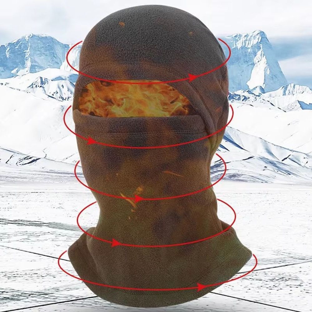 Unisex Knitted Balaclava Hat With Ear Warmer Breathable Face Mask 2