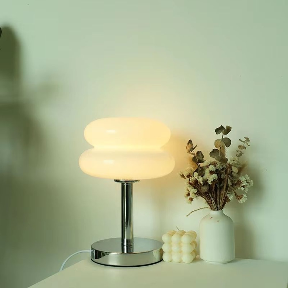 Macaron Glass Trichromatic Table Lamp Soft Night Light For Bedroom 3