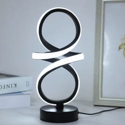 spiral led table lamp usb powered adjustable 3-color ambient light