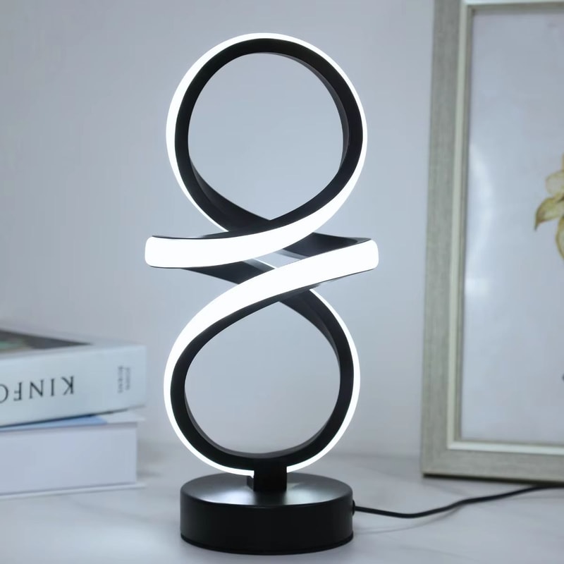 Spiral LED Table Lamp USB Powered Adjustable 3Color Ambient Light 0