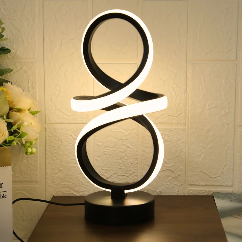 Spiral LED Table Lamp USB Powered Adjustable 3Color Ambient Light 2