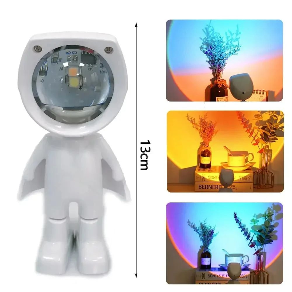 Astronaut Robot LED Sunset Projection Lamp Rechargeable Mood Light 2