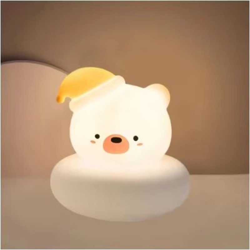 Animal Silicone Night Light 3Level Dimmable Touch Control Lamp For Kids 8