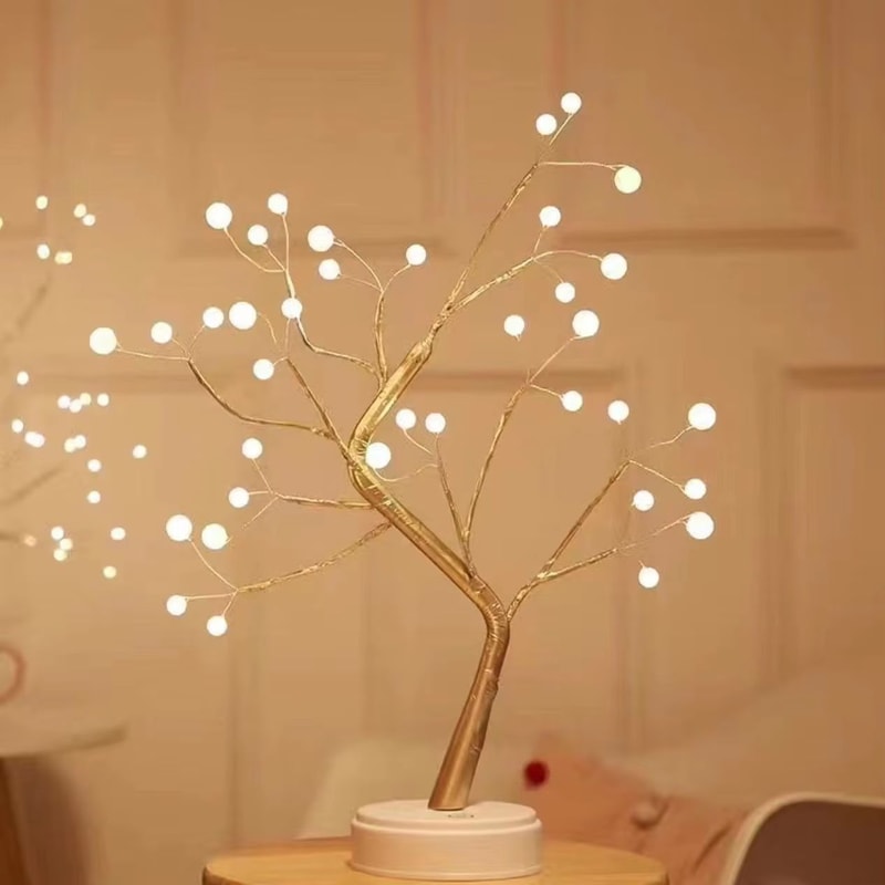 Cherry Blossom Bonsai LED Tree Lamp Touch Switch USB Or Battery Powered Table Decor Light 7