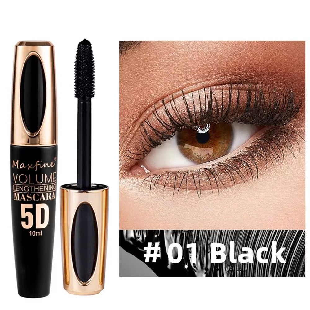 5D Silk Mascara Black Waterproof Lengthening Lash Enhancer 10