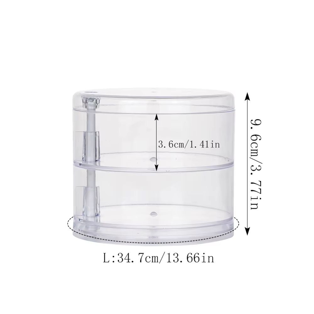 Rotating Jewelry Organizer Box With Lid For Earrings Bracelets And Makeup Storage 6