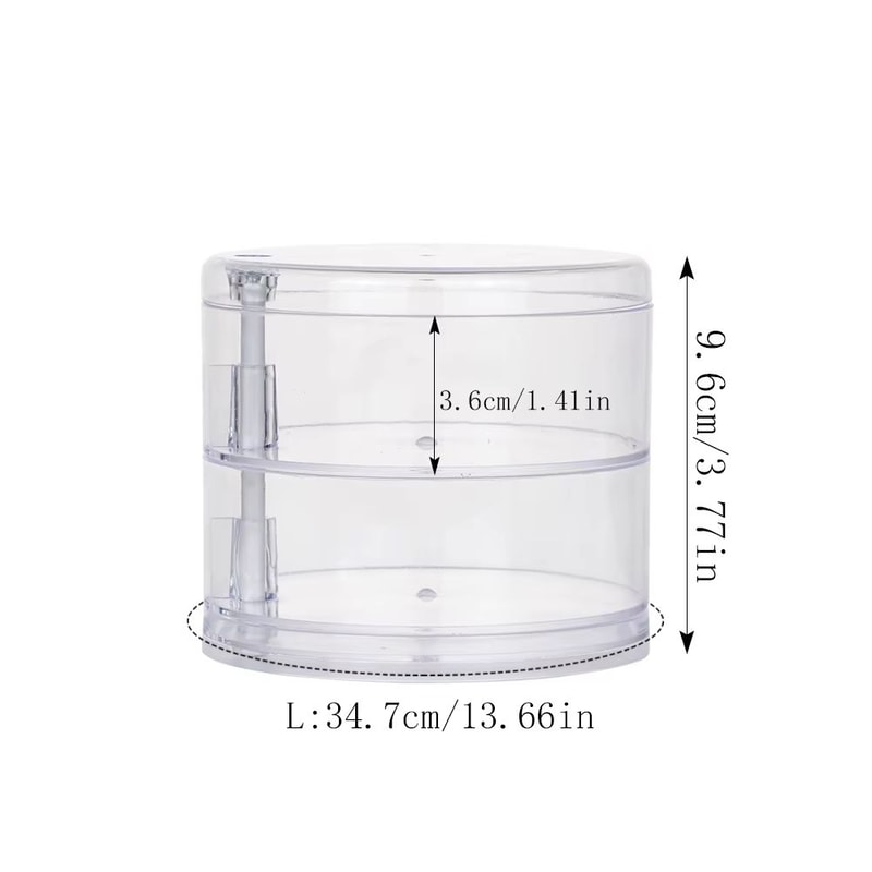 Rotating Jewelry Organizer Box With Lid For Earrings Bracelets And Makeup Storage 6