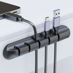 adhesive cable management clips for desktop and nightstand organization