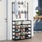 Freestanding Entryway Coat Rack With Shoe Shelves And Hooks For Hallway Storage 2