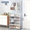 Freestanding Entryway Coat Rack With Shoe Shelves And Hooks For Hallway Storage 5
