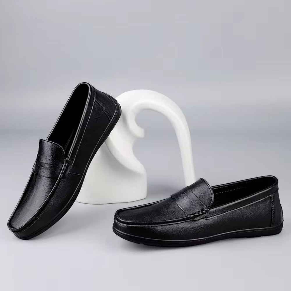 Genuine Leather Mens Comfortable Slip On Loafers Breathable Casual And Formal Shoes 7