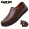 CLOHOO Handmade Mens Loafers Anti Slip Leather Slip On Driving And Business Casual Shoes 2