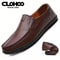 CLOHOO Handmade Mens Loafers Anti Slip Leather Slip On Driving And Business Casual Shoes 7