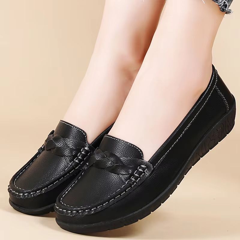 Womens Leather Loafers Soft Slip On Flats For Casual Work And Everyday Wear 8