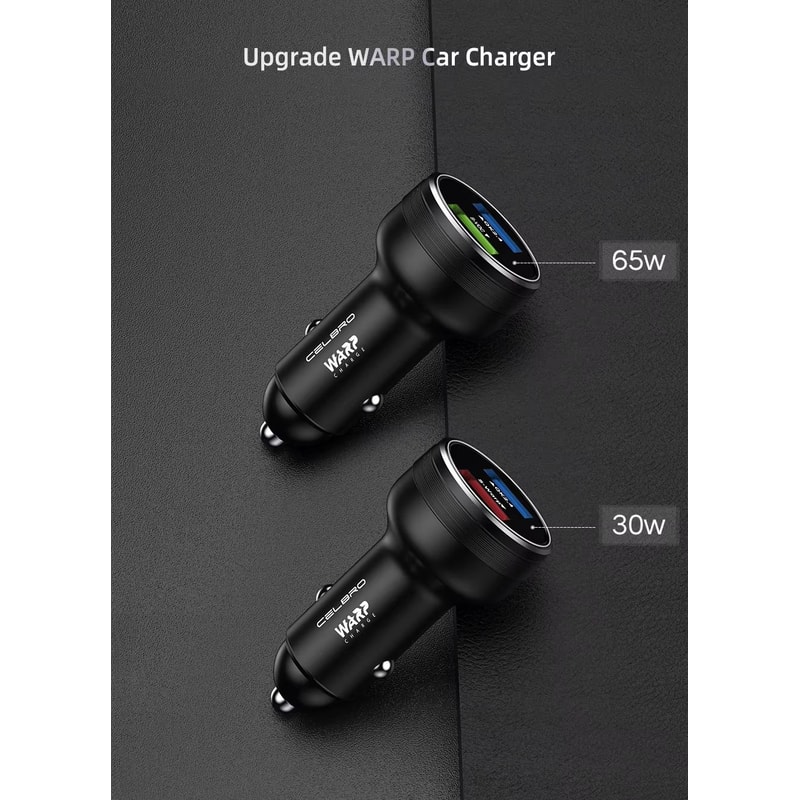 OnePlus Dual USB Car Charger 80W Super Fast SuperVOOC Warp Charge Adapter 1