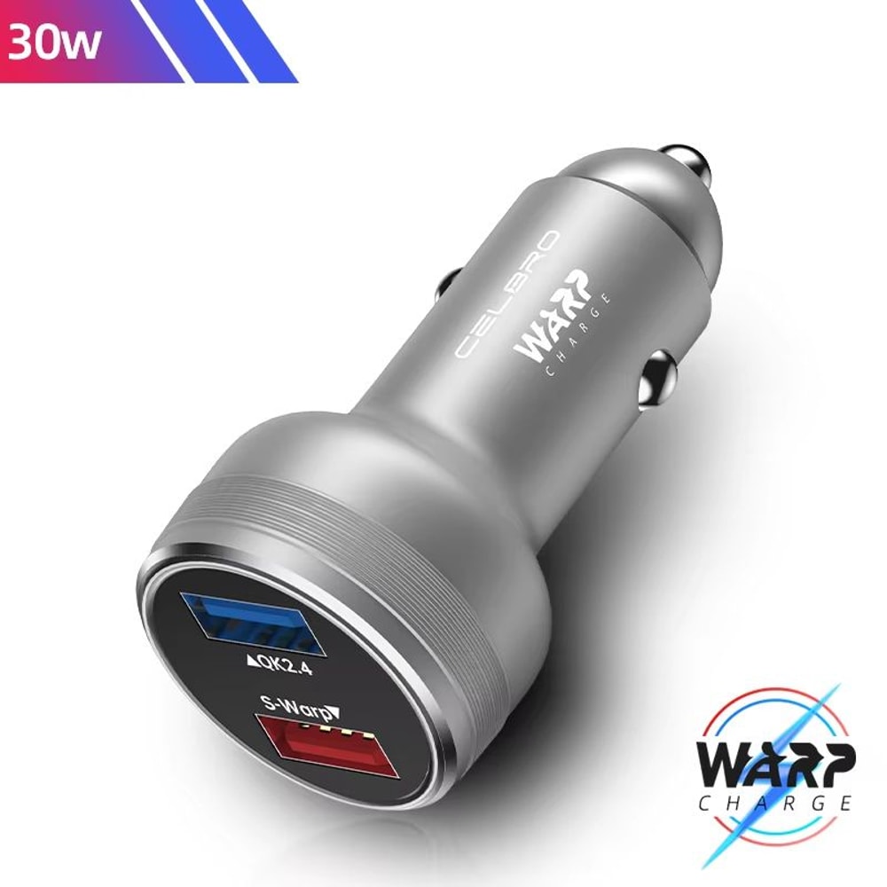 OnePlus Dual USB Car Charger 80W Super Fast SuperVOOC Warp Charge Adapter 8