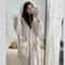 Womens Coral Velvet Long Robe For Autumn And Winter Cozy Home Wear 3