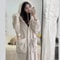 Womens Coral Velvet Long Robe For Autumn And Winter Cozy Home Wear 3