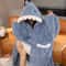 Womens Winter Warm Fleece Shark Hooded Pajama Nightgown 1