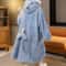 Womens Winter Warm Fleece Shark Hooded Pajama Nightgown 4