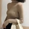 Womens Korean Slim Turtleneck Knitted Sweater For Autumn And Winter 4